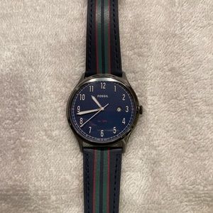 Blue Fossil Watch